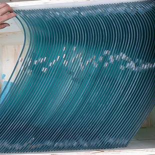 365厂璃家供热弯玻异型弧形玻璃鱼缸空夹应胶钢化丝印玻璃透光中