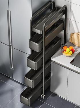抽夹缝置物架窄厨隙柜多层房地冰箱置物架小落推QXE车卫生间拉收