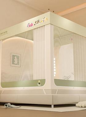 A架NIG类遮光防蚊蚊帐家用一顶体式免接支防尘三开门拼坐床加密帐