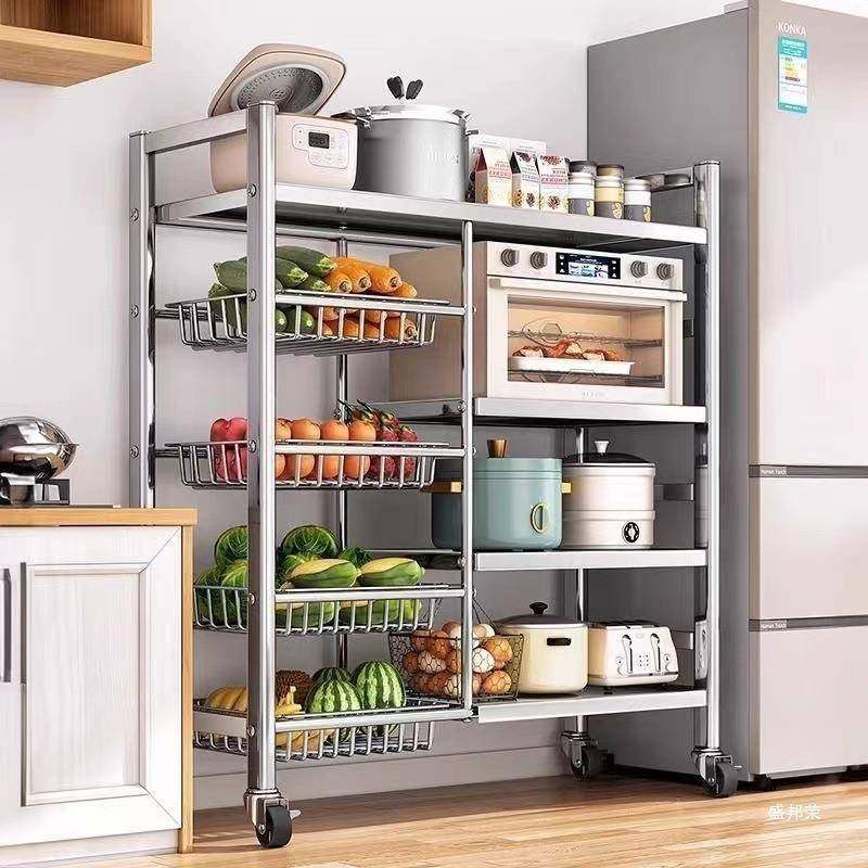 厨钢房置物架家不锈地落多层移动储物小不锈钢菜推用车多功能果蔬,收纳整理,书桌收纳置物架,淘宝优惠券,粉丝福利购,淘宝优惠卷