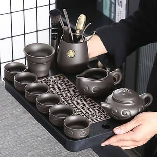 室原矿紫砂夫茶中具套装家用功轻奢办公会客新式78208小套茶壶盖