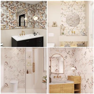 法式小燕子全花砖600x12景00卫生间浴室墙砖花片仿背古咨询瓷瓷砖