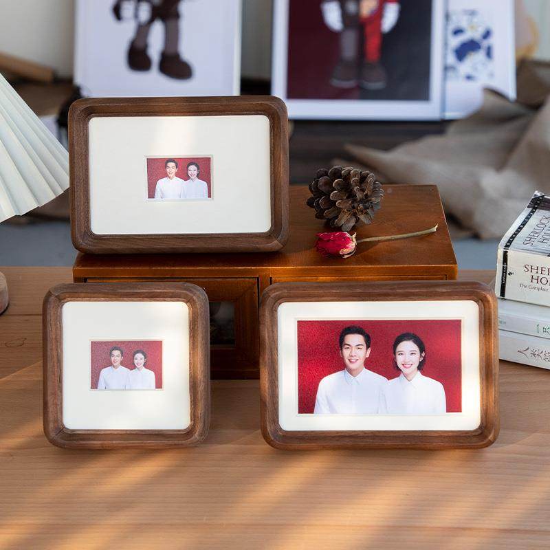 实木相框摆台结件婚登记照婚6寸六8结证框相婚纱照洗照片做成榫卯,家居饰品,DIY亲子装饰画,淘宝优惠券,粉丝福利购,淘宝优惠卷