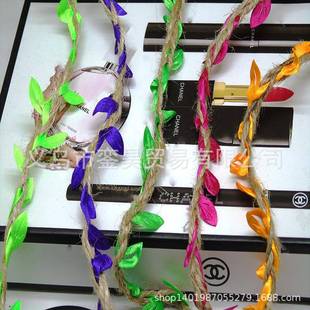 仿真麻绳KK 饰品编织 6548动藤条树叶DI幼Y儿园活蜡线森系环境绳装