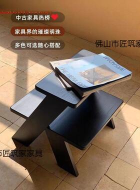 子中古床头客厅摆设家梯凳简约卧QHH室两二合用一床头用柜凳脚凳