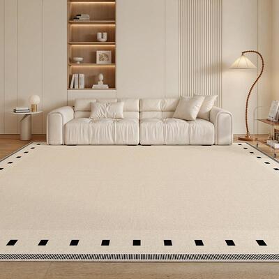 毯客厅防水防污新地款式奶风法免油洗qr240201可擦卧室床边毯沙发