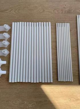 蚊帐支架ZJN杆子加家用三门开落地锈钢支架方顶宫廷架子不粗加厚