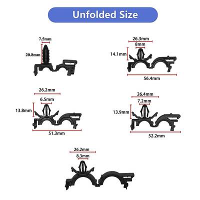 150PCS盒通用汽车车身线束固定卡扣尼卡龙子于捆绑装线150束带