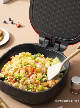 可拆能电饼铛用煎家烤机双面加热52367煎烙电饼锅加大加深多功煎