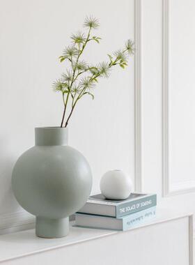 北欧简约创意OQU干ins瓶陶瓷花器客厅插花摆件餐桌台面花花软装饰