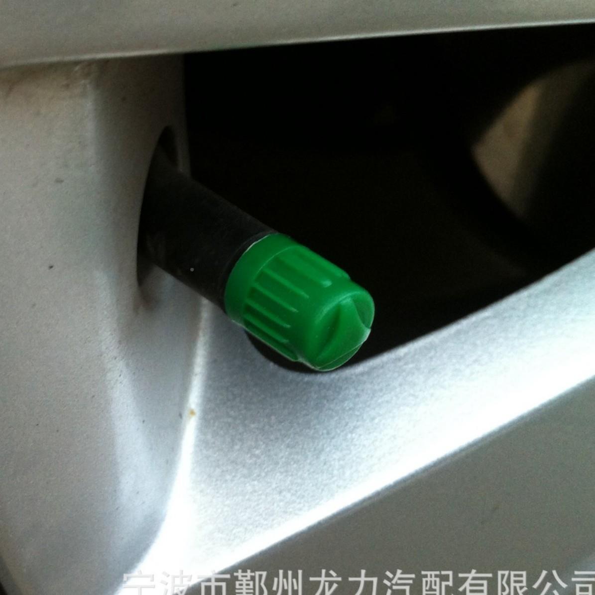 汽车自行车轮胎塑料气门嘴帽防尘包盖防HR170尘一100帽0只绿色/黑