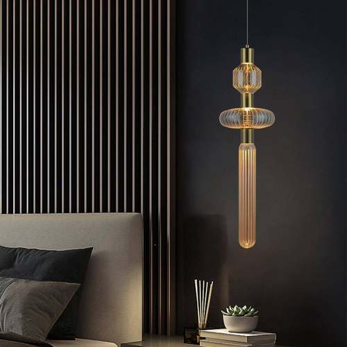 璃别墅客厅吊灯北欧现大代轻奢楼梯餐厅玻璃灯样板房店工程玻酒棒