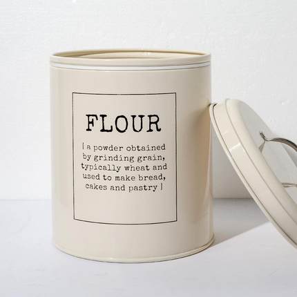 新款美式面粉桶5UVN斤带密封圈粉防k潮好送勺圆形小号面桶2面.5g