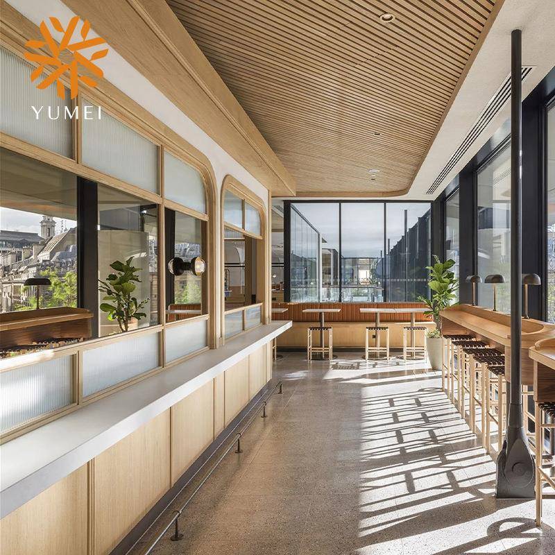 自助餐厅咖酒啡717厅奶店装固餐吧台调水吧接待柜台卡茶座
