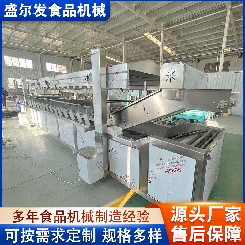 虎皮凤爪商用连续式油炸机鸡翅中高温油炸设备导热油高温压榨机