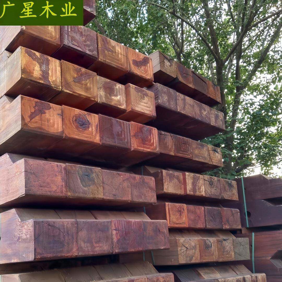 进大木口长方形木板户外用木质型材枕木船用杂方木实OUZ木防腐料