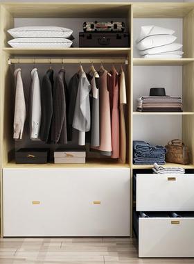 衣床一体组合多功FXZ能折叠隐形床小型户省间推拉柜门衣空柜抽拉