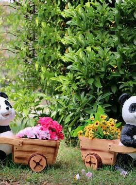 庭院墅卡品通考拉花户外考拉花园林景观别熊猫雕缸塑小花盆幼儿园