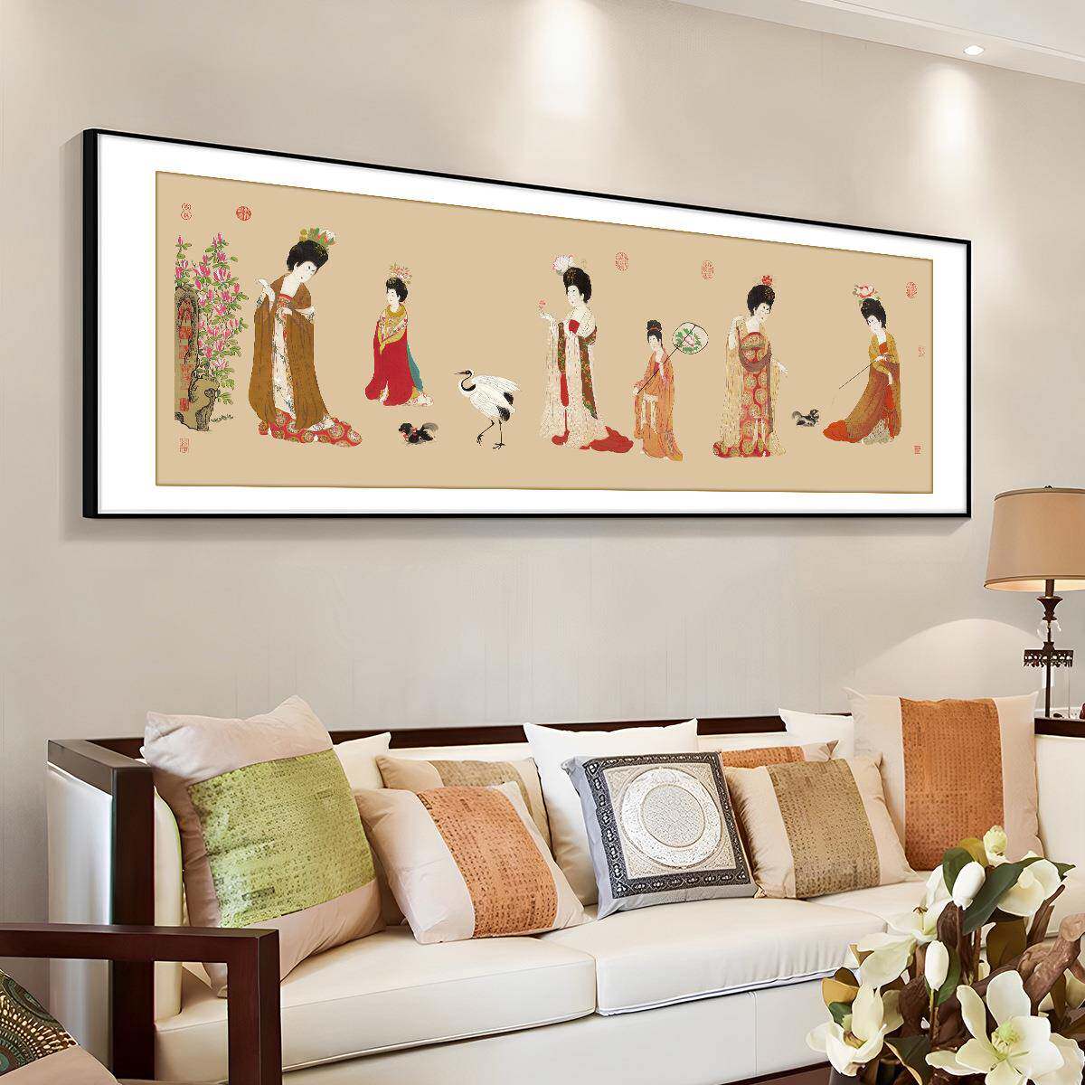 花仕女十字绣2自0图25年新款客厅中10036349国名画古风刺绣手簪工