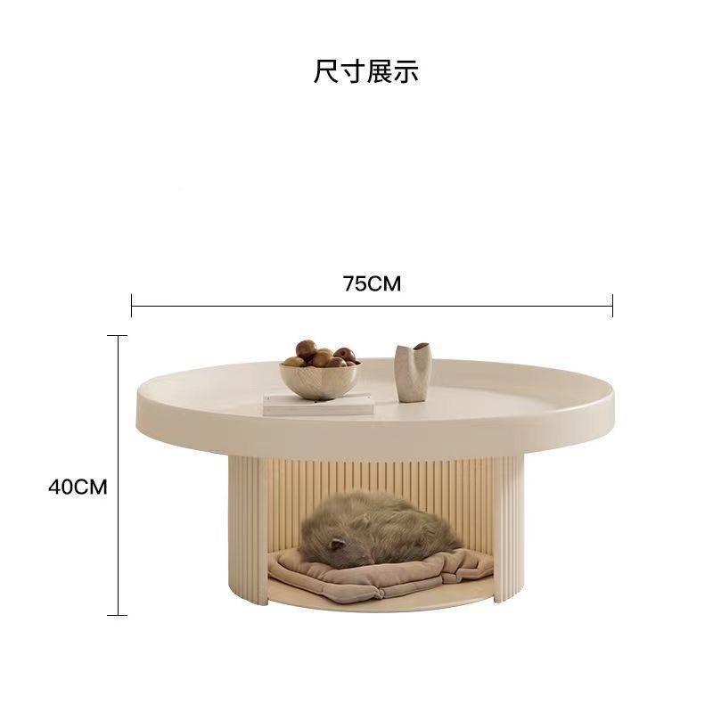 法奶油古简约客厅现代沙型发茶几小户家用创意宠物圆式形209矮ly