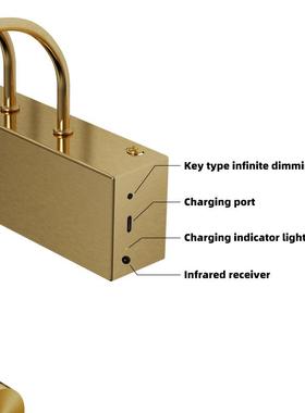 古铜复本款色镜画灯遥控款壁充电灯免77535布线充电镜前灯