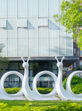 公园动物摆件玻园璃钢蜗牛座椅雕园林tb-81768幼塑儿抽景区象饰品