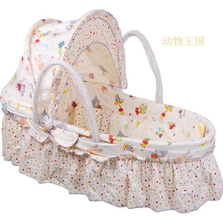 婴儿篮子提篮生便携式新外出院轻睡篮车手载蓝子草编369宝宝摇篮