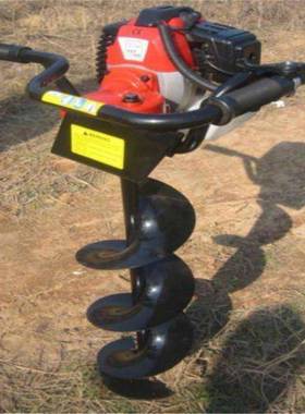 植树挖机坑四冲程汽挖坑机坑手提式油挖坑机挖钻01256眼机