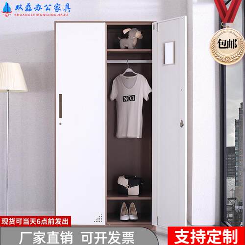杭州钢制套色柜铁皮员工存包柜H2075011柜带锁加厚衣咖色灰色储物