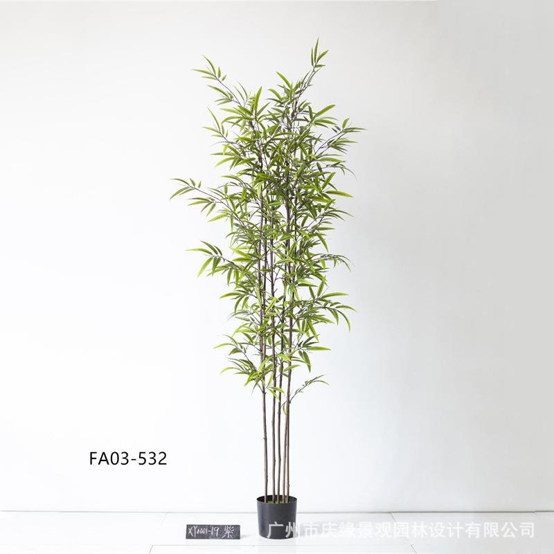仿真竹子盆栽假竹植物装隔断屏风橱客厅造子景饰紫竹窗lj200造景