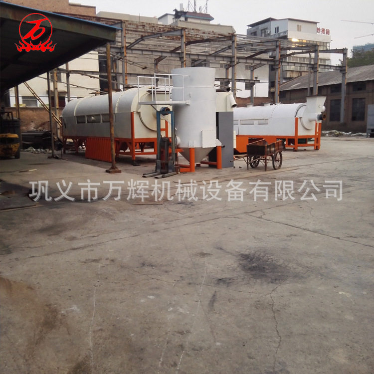 木醋液连续式炭化机 高温麻杆炭化炉 干馏式无烟农作物机制炭化炉