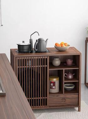 新黑桃木水柜茶桌边柜茶室餐CPP边柜款储物柜胡老榆木茶新中式实