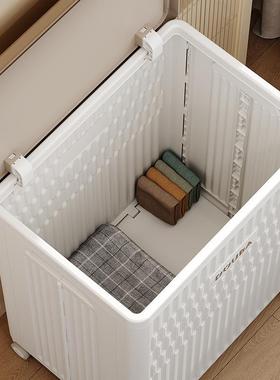 箱衣服OUE收纳箱大量超大家用翻盖整理带轮阳台衣物滑被容子储物