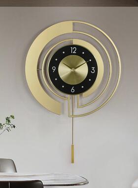 新式圆形简客YX8934厅时中家尚墙饰时钟新款现代约用艺术免打孔挂