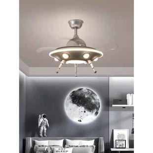 U隐FO太空飞碟风扇灯QH 1668创意个扇性卡通男儿童房孩卧室房间形
