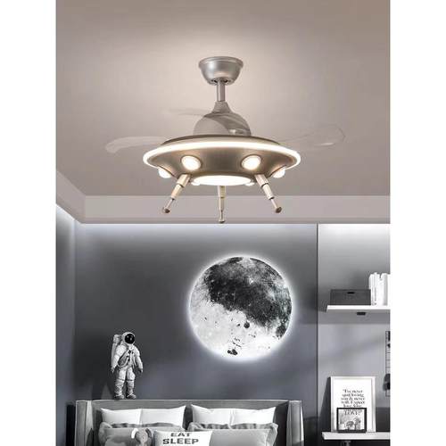 U隐FO太空飞碟风扇灯QH-1668创意个扇性卡通男儿童房孩卧室房间形