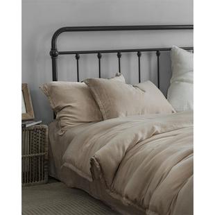 砂洗做旧0绒感兰精天凉丝小支8宽边四件套纯色简ZH约感丝滑床笠套