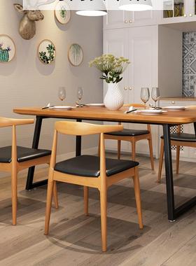 式复古实BDY-CZ00木铁艺餐桌家用桌子长厅方形美餐长桌厂家直销条