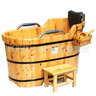 德国20香26新款 柏泡木澡沐桶浴桶成人洗澡桶木质浴缸木桶扶手澡盆