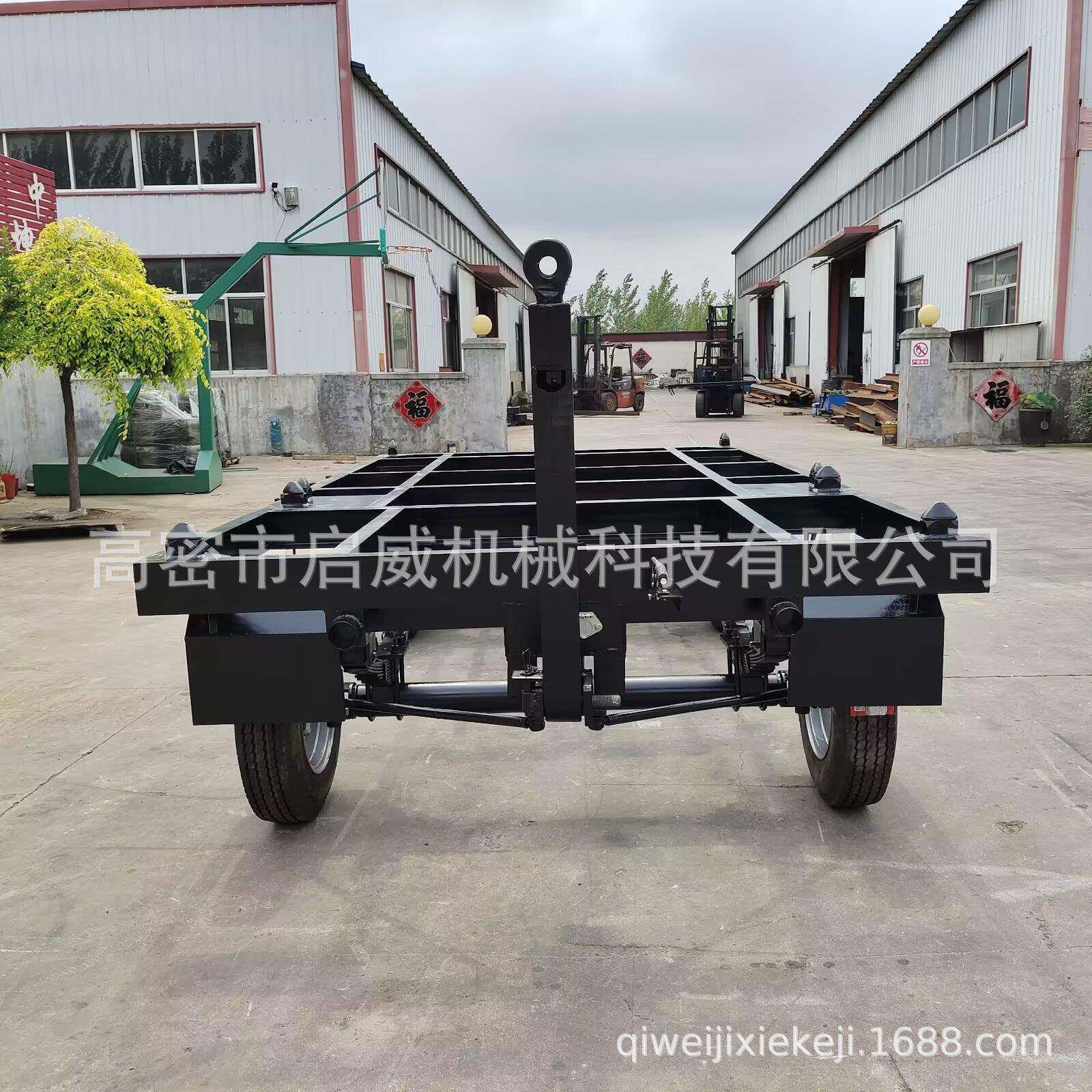引5吨拉车杆转向框架拖车板式房集装牵箱移动运输挂TAM货物拖车