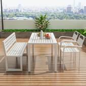 户塑木桌椅庭桌院公园花RYU园外简约现简约室外露代天阳台茶椅组