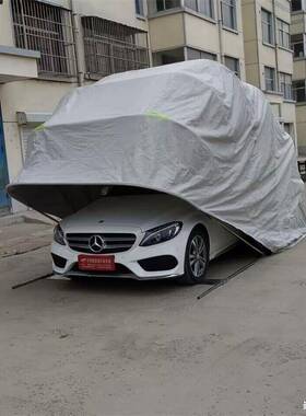 车sv停u车棚加厚轿车简户外防晒遮阳棚汽可折叠移动停车易ALAL100