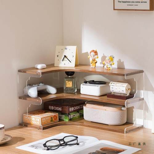 桌置物架桌上转角书架工位架学生书桌简985易收书柜宿面舍储物架