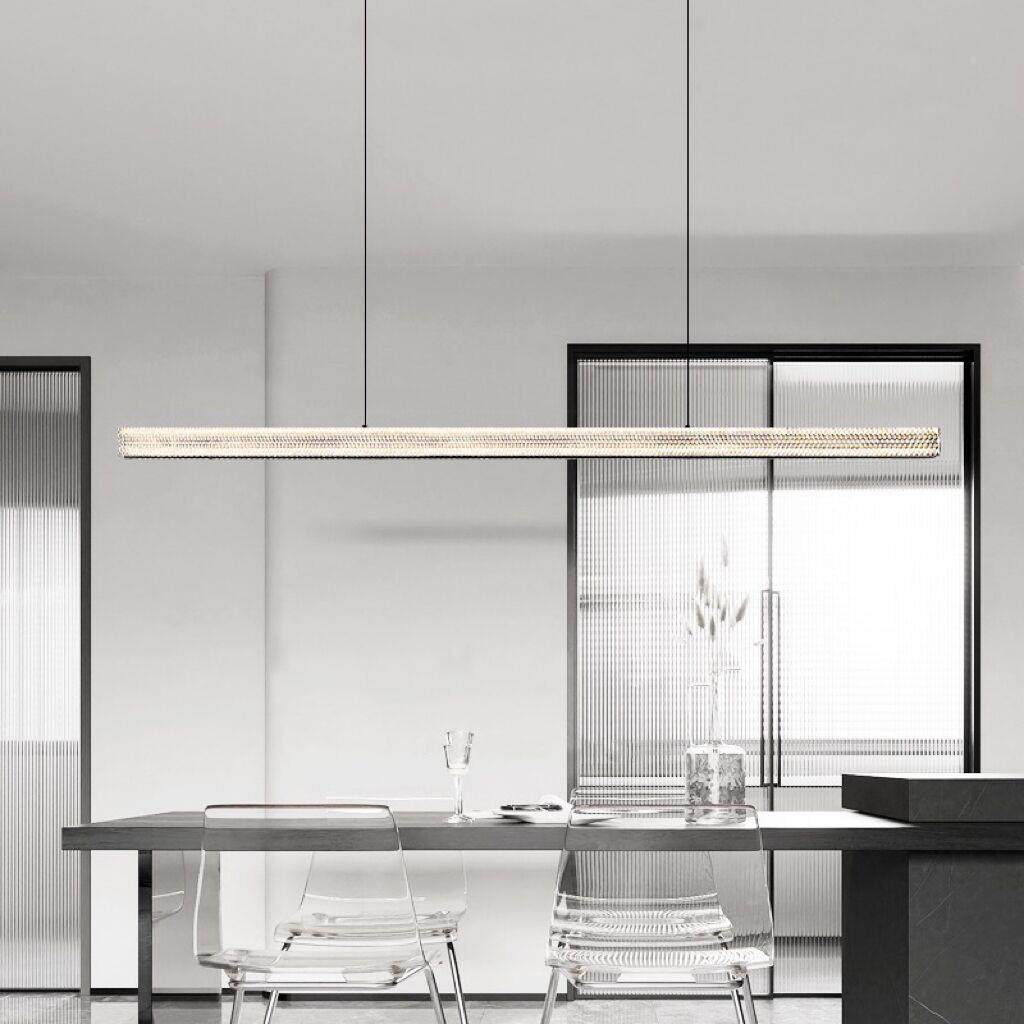 意式全铜样奢水晶线条餐吊灯现代简约大气板房轻厨房岛88548台厅,家装灯饰光源,智能吊灯,淘宝优惠券,粉丝福利购,淘宝优惠卷