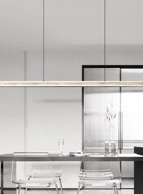 意式全铜样奢水晶线条餐吊灯现代简约大气板房轻厨房岛88548台厅