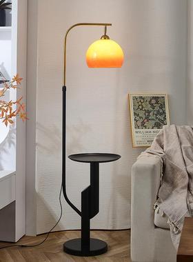 中古风落地灯物客厅沙旁围感置50913架立式灯卧发室床头柜一体柚