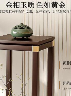 新式实木花架客厅双花盆托架落地层式台置物中架阳室内89244植物