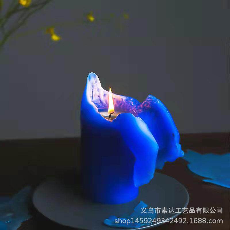 厂家现圆柱开花香薰蜡无品牌/烛创礼物居式家装饰货浪意漫晚餐仪