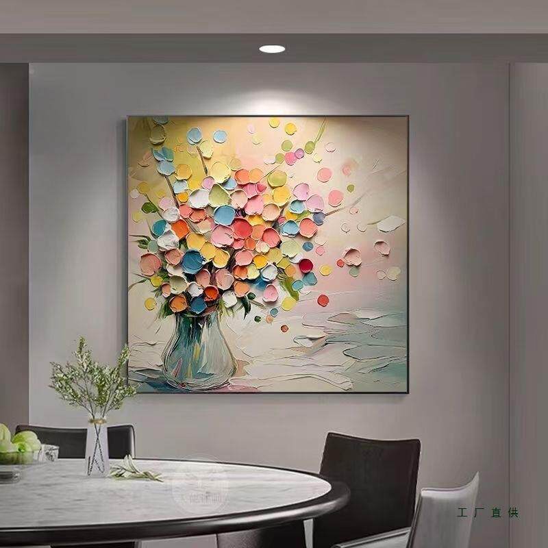 大餐芬村画餐厅油油画捡漏纯手工厅成F97TS798品画挂画画无框