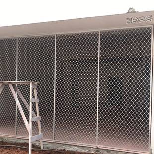 门窗台防护铝美网XDK实心扁圆防盗拉伸金铝网格铝合网铝制菱阳形